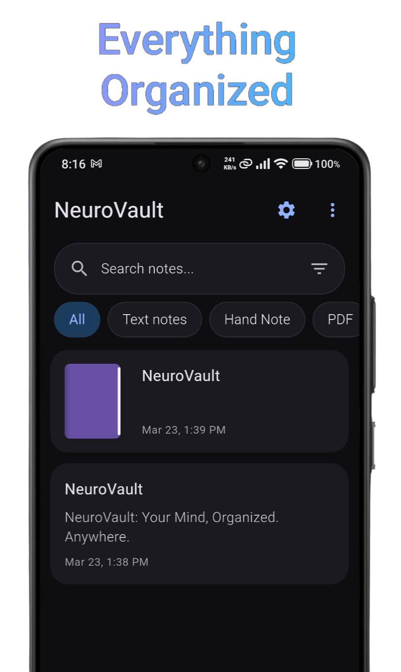 NeuroVault Main Home Screen